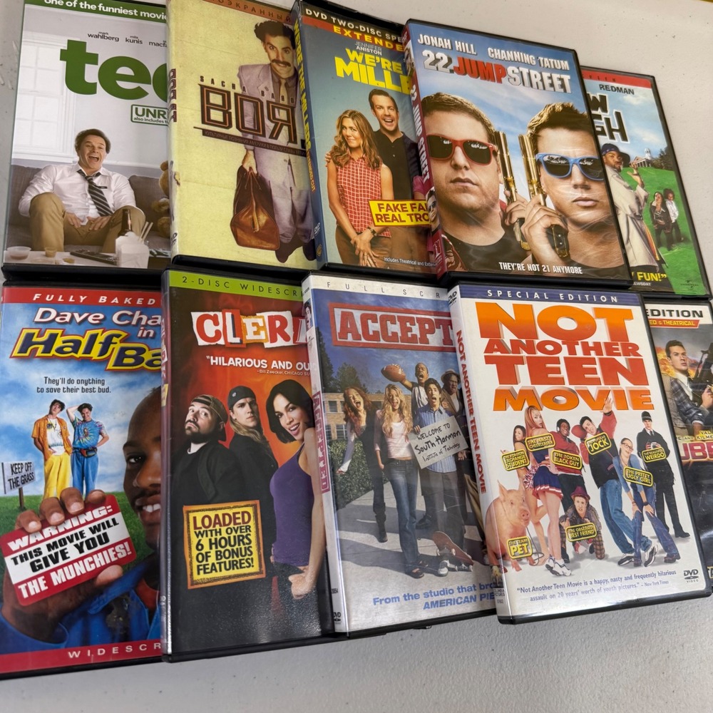 Comedy DVD Lot of 10 Ted Borat We're the Millers 22 Jump Street